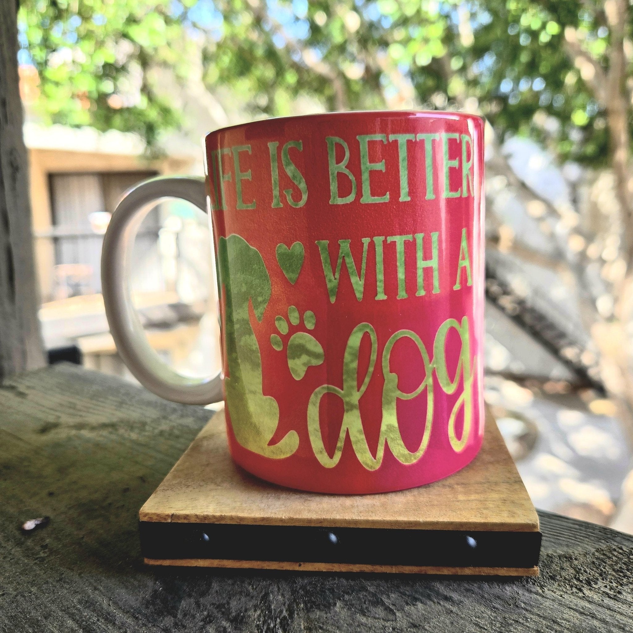 Dog Lover Ceramic Coffee Mug: Life is Better With a Dog - Coffee Quips Custom Drinkware
