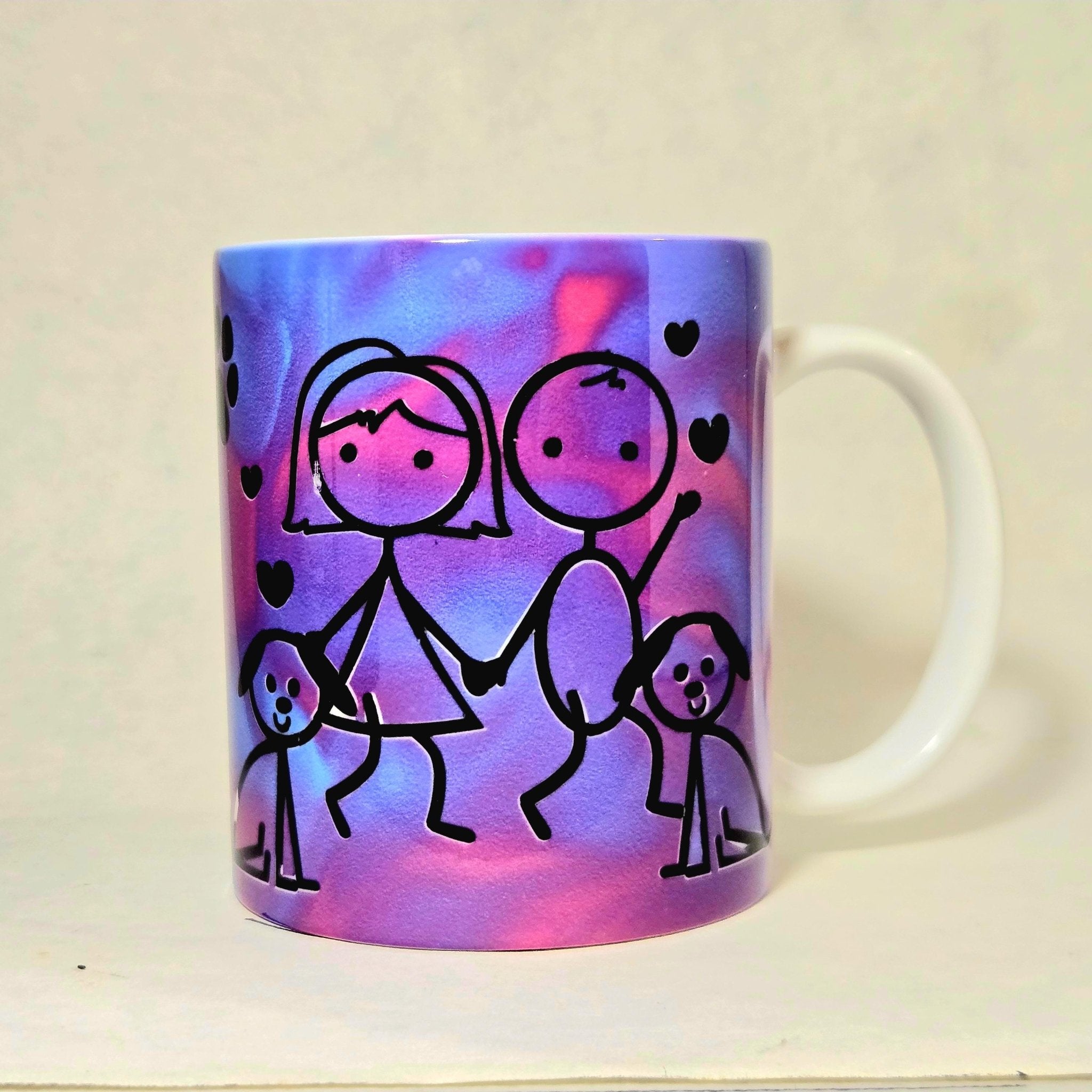 Dog Lover Coffee Mug: Colorful Ceramic "You Me and the Dogs" - Coffee Quips Custom Drinkware