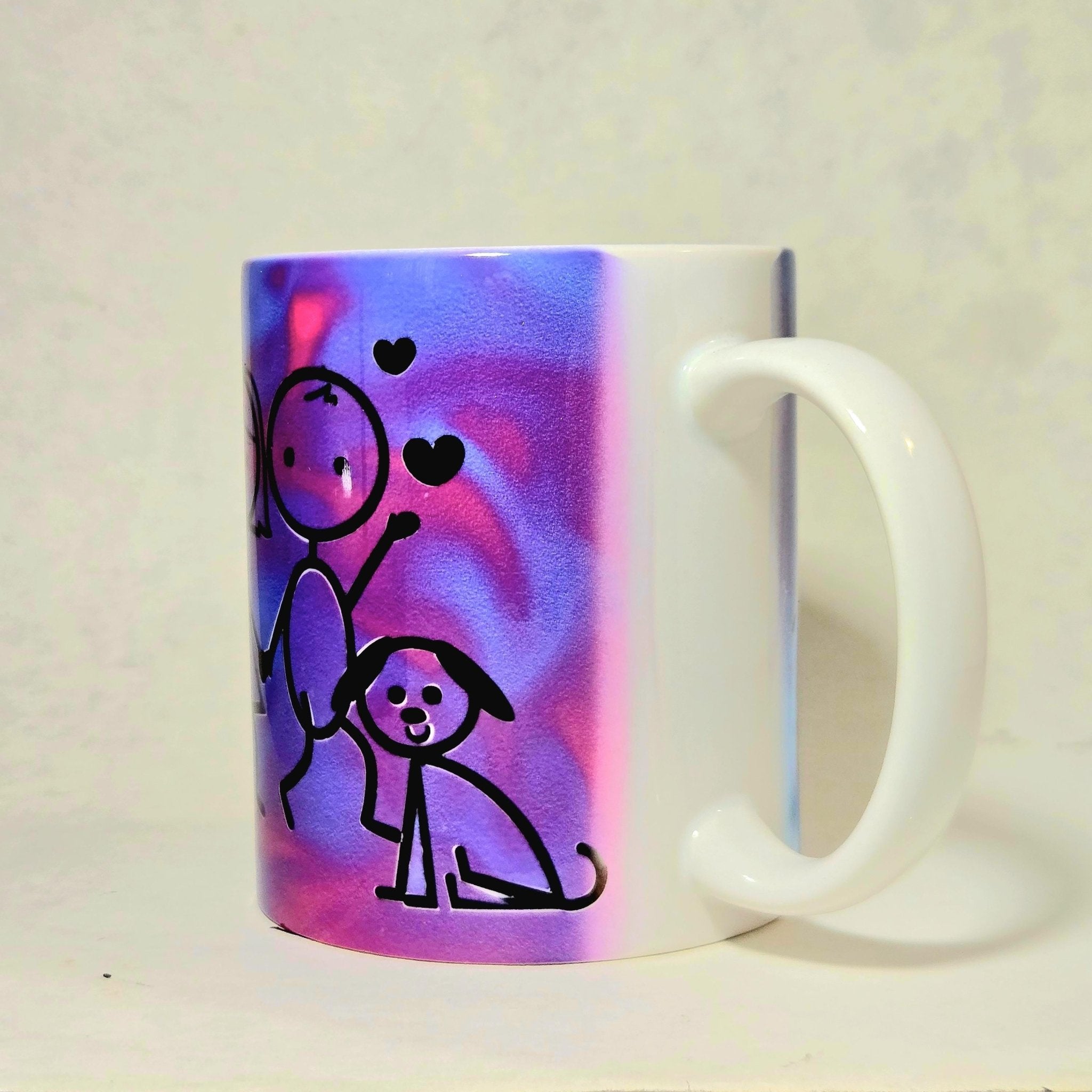 Dog Lover Coffee Mug: Colorful Ceramic "You Me and the Dogs" - Coffee Quips Custom Drinkware