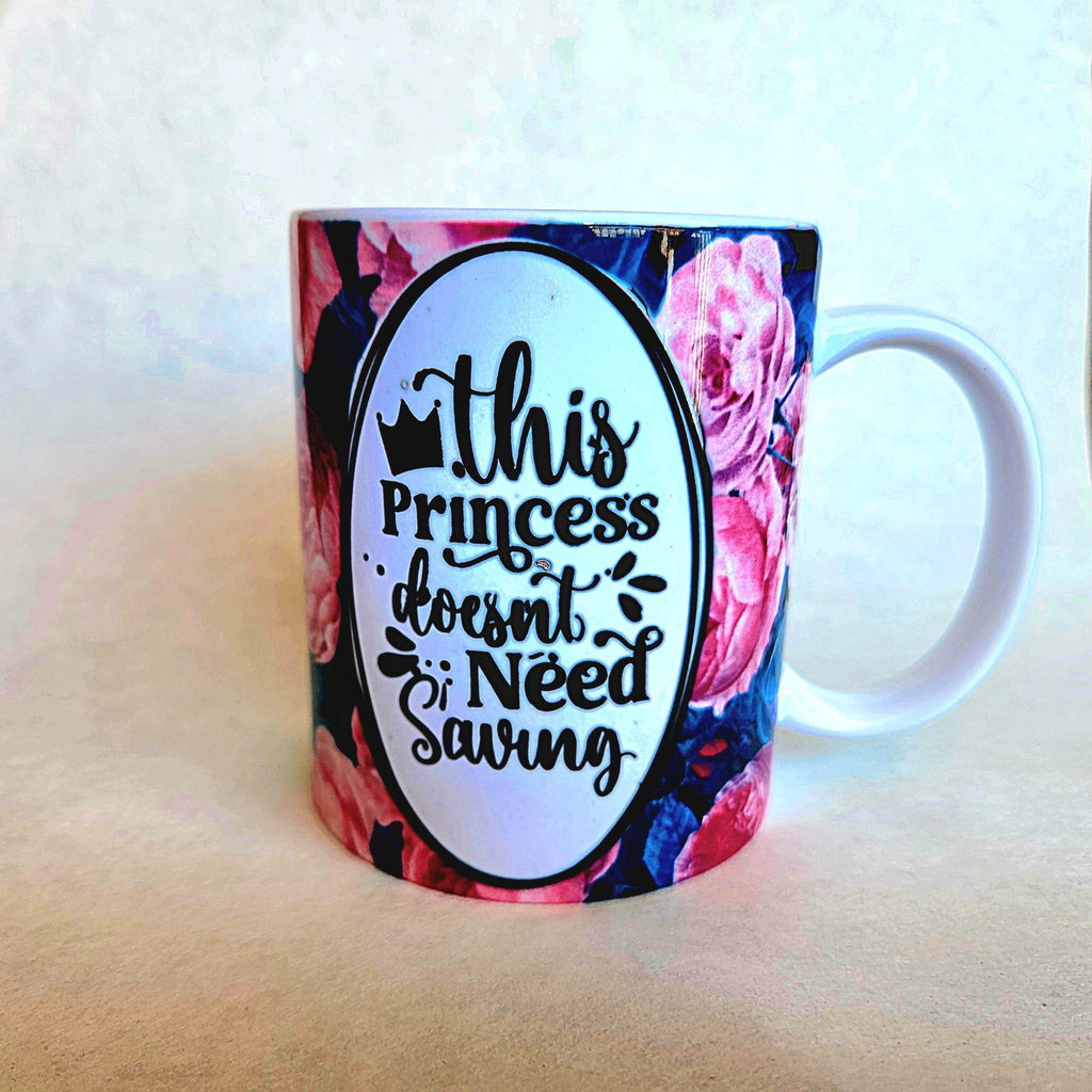 Empowering Princess Ceramic Coffee Mug: Woman Power - Coffee Quips Custom Drinkware