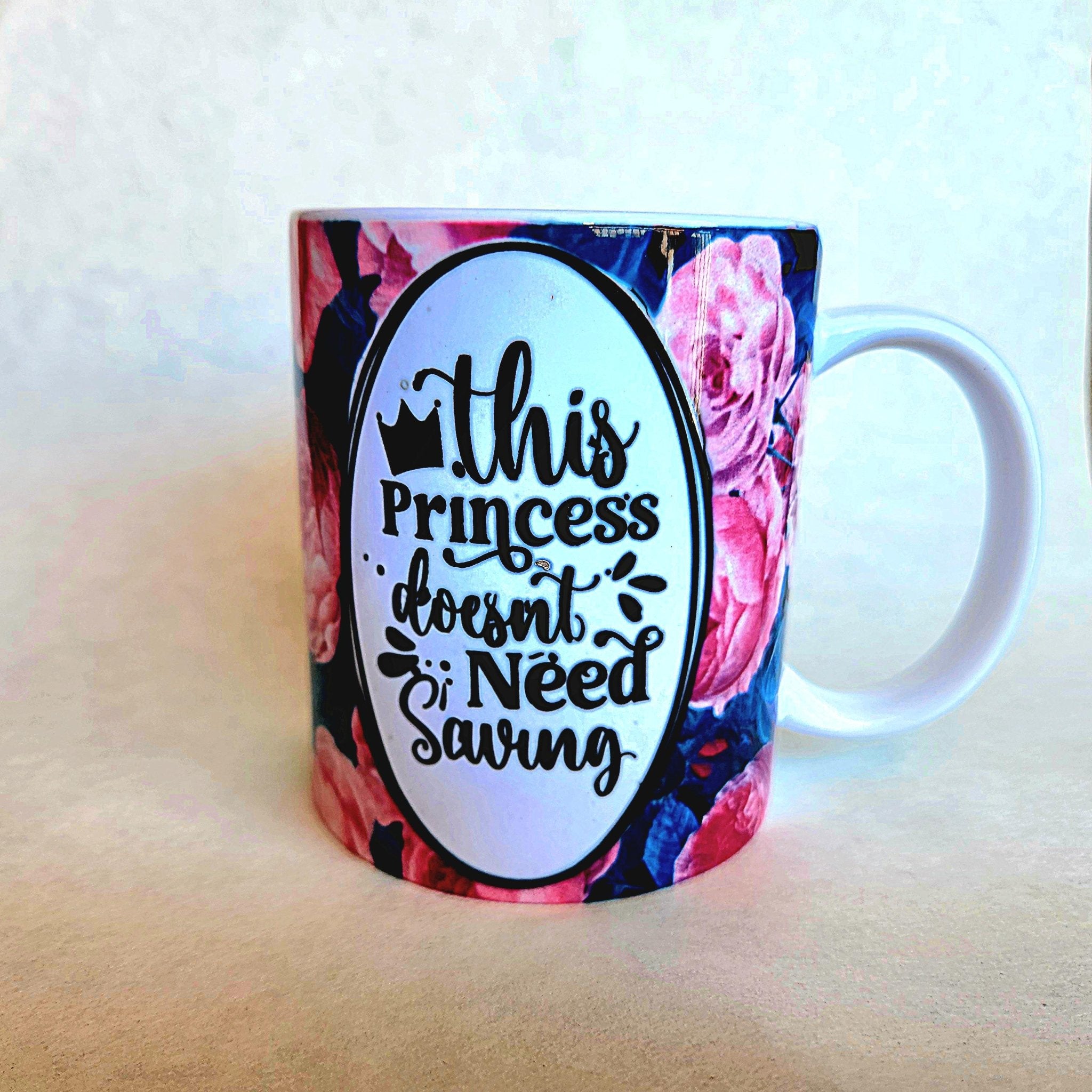Empowering Princess Ceramic Coffee Mug: Woman Power - Coffee Quips Custom Drinkware