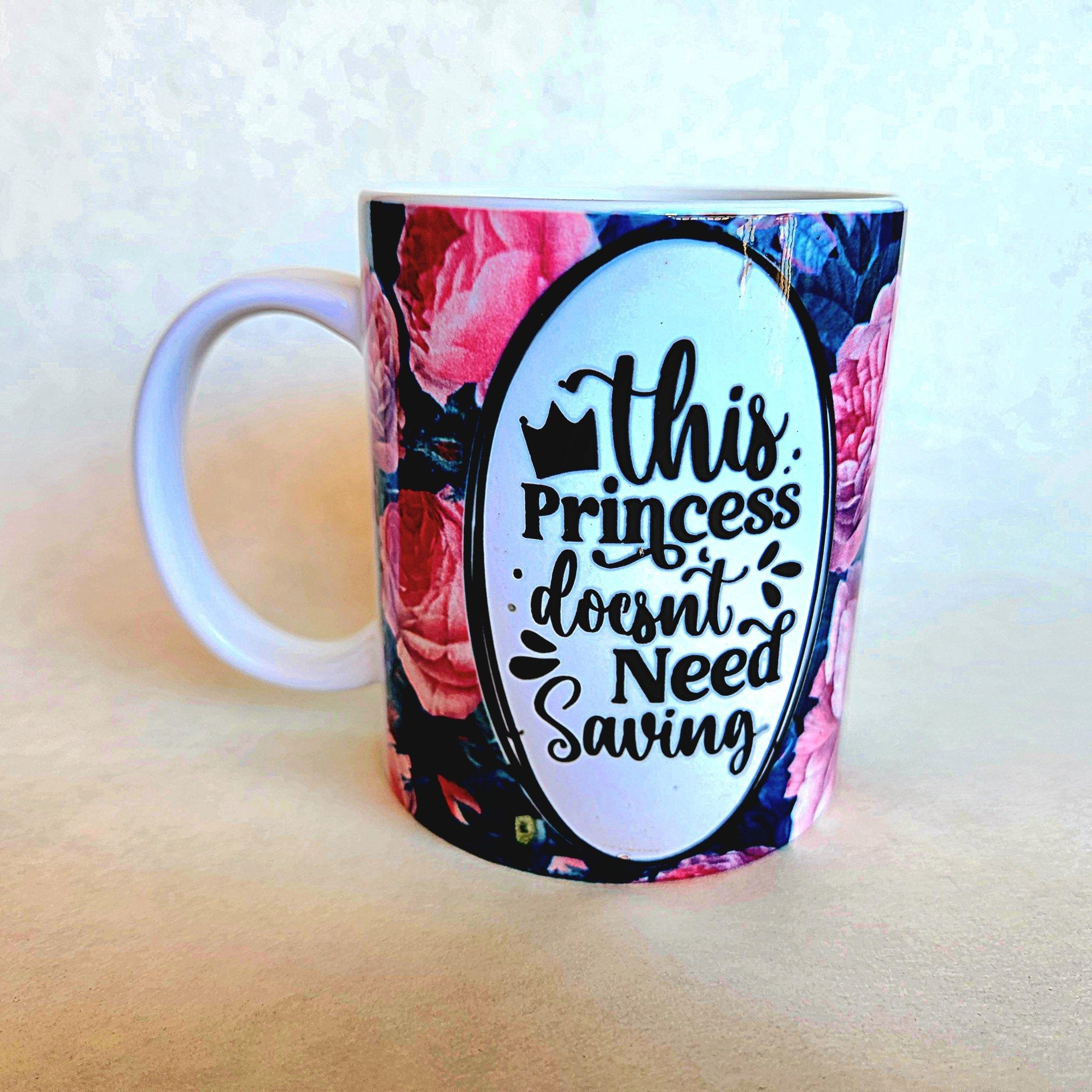 Empowering Princess Ceramic Coffee Mug: Woman Power - Coffee Quips Custom Drinkware