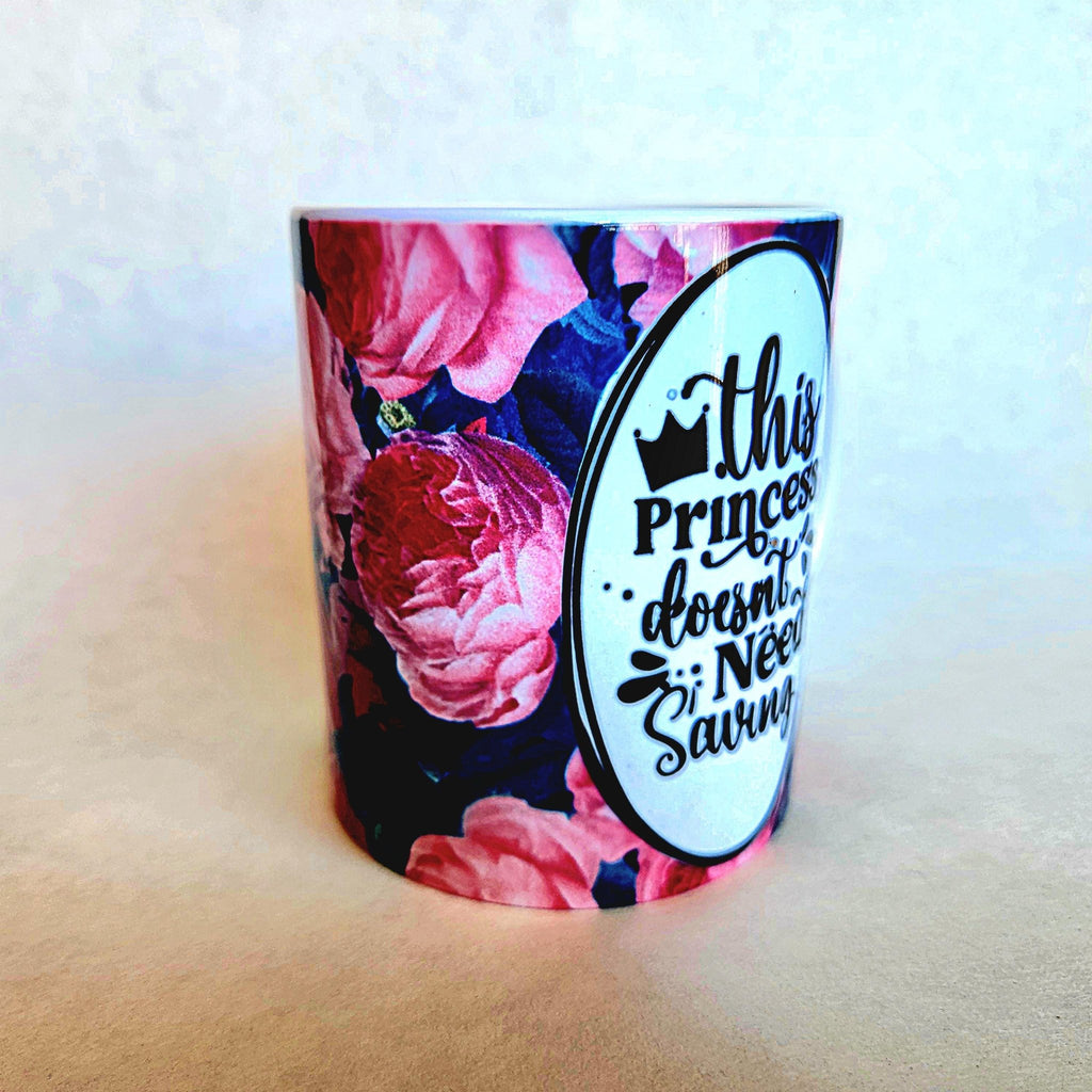 Empowering Princess Ceramic Coffee Mug: Woman Power - Coffee Quips Custom Drinkware