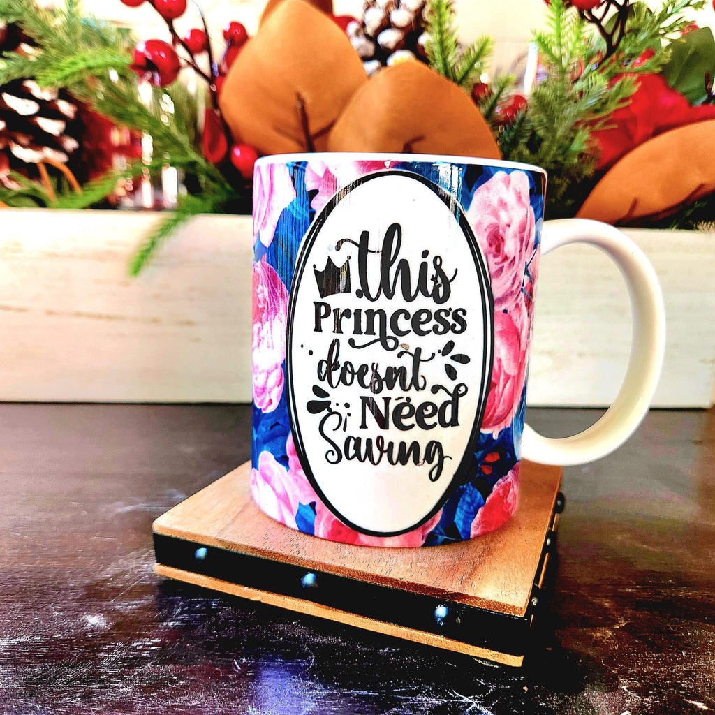 Empowering Princess Ceramic Coffee Mug: Woman Power - Coffee Quips Custom Drinkware