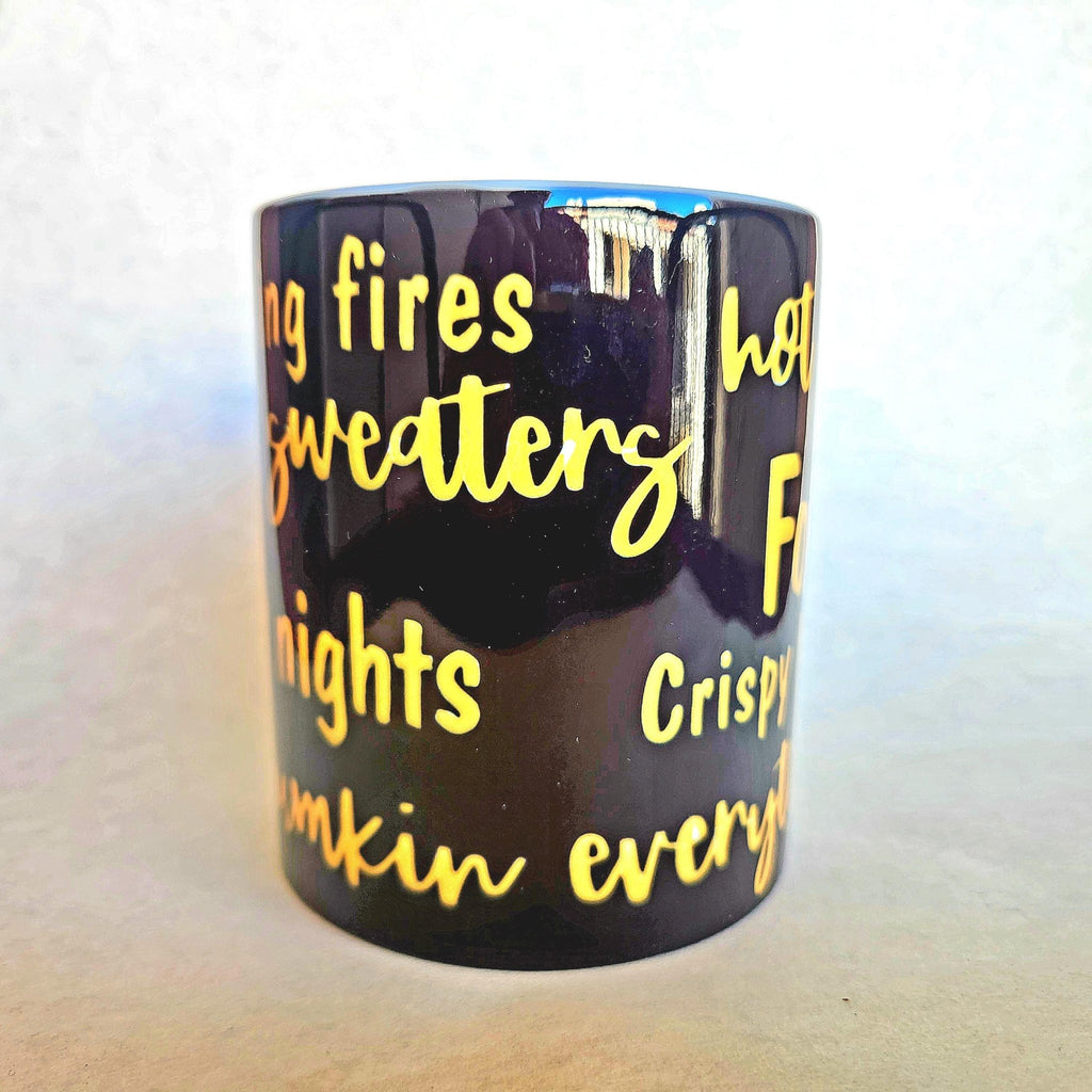 Fall Coffee Mug: Orange Quips Ceramic Cup - Coffee Quips Custom Drinkware