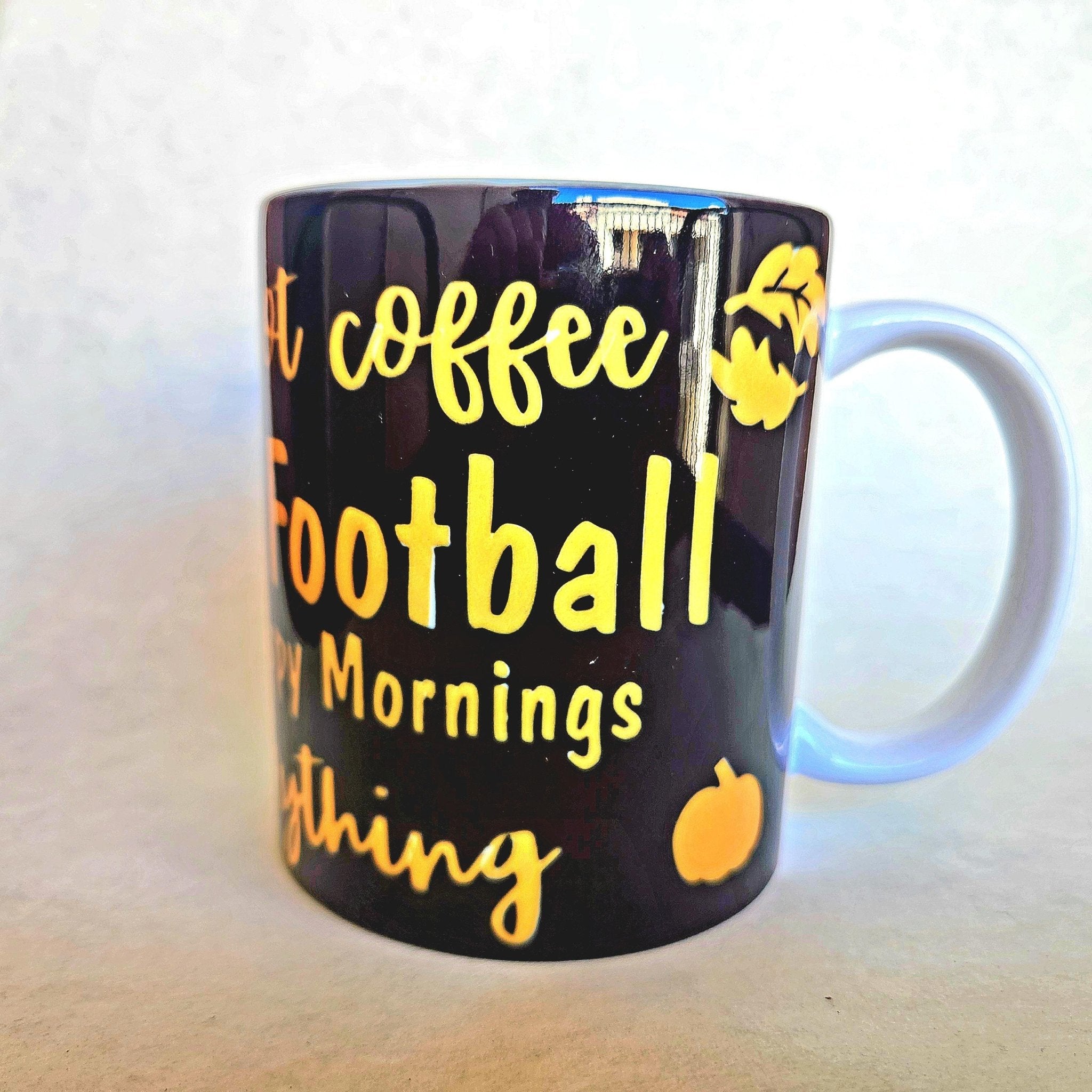 Fall Coffee Mug: Orange Quips Ceramic Cup - Coffee Quips Custom Drinkware