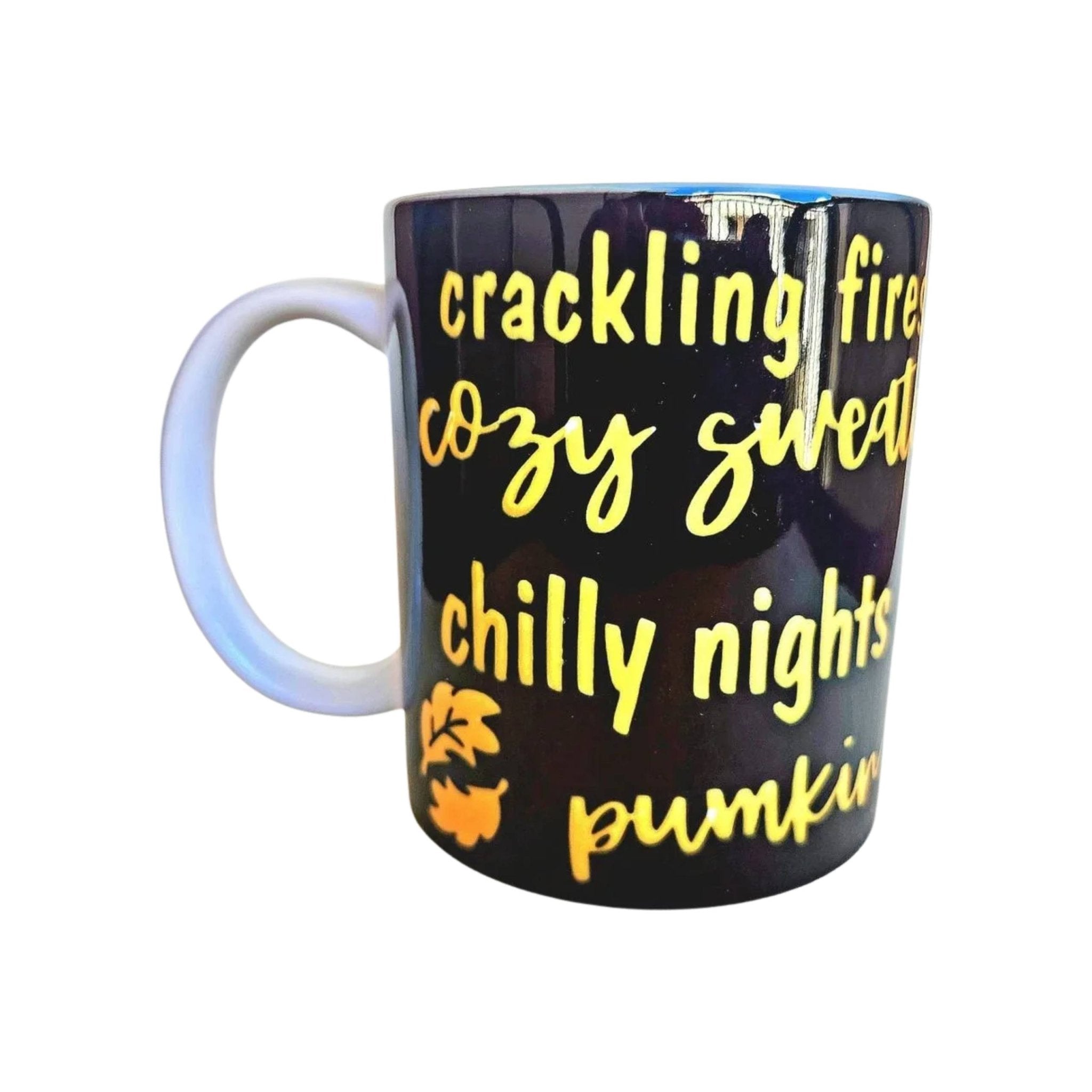 Fall Coffee Mug: Orange Quips Ceramic Cup - Coffee Quips Custom Drinkware