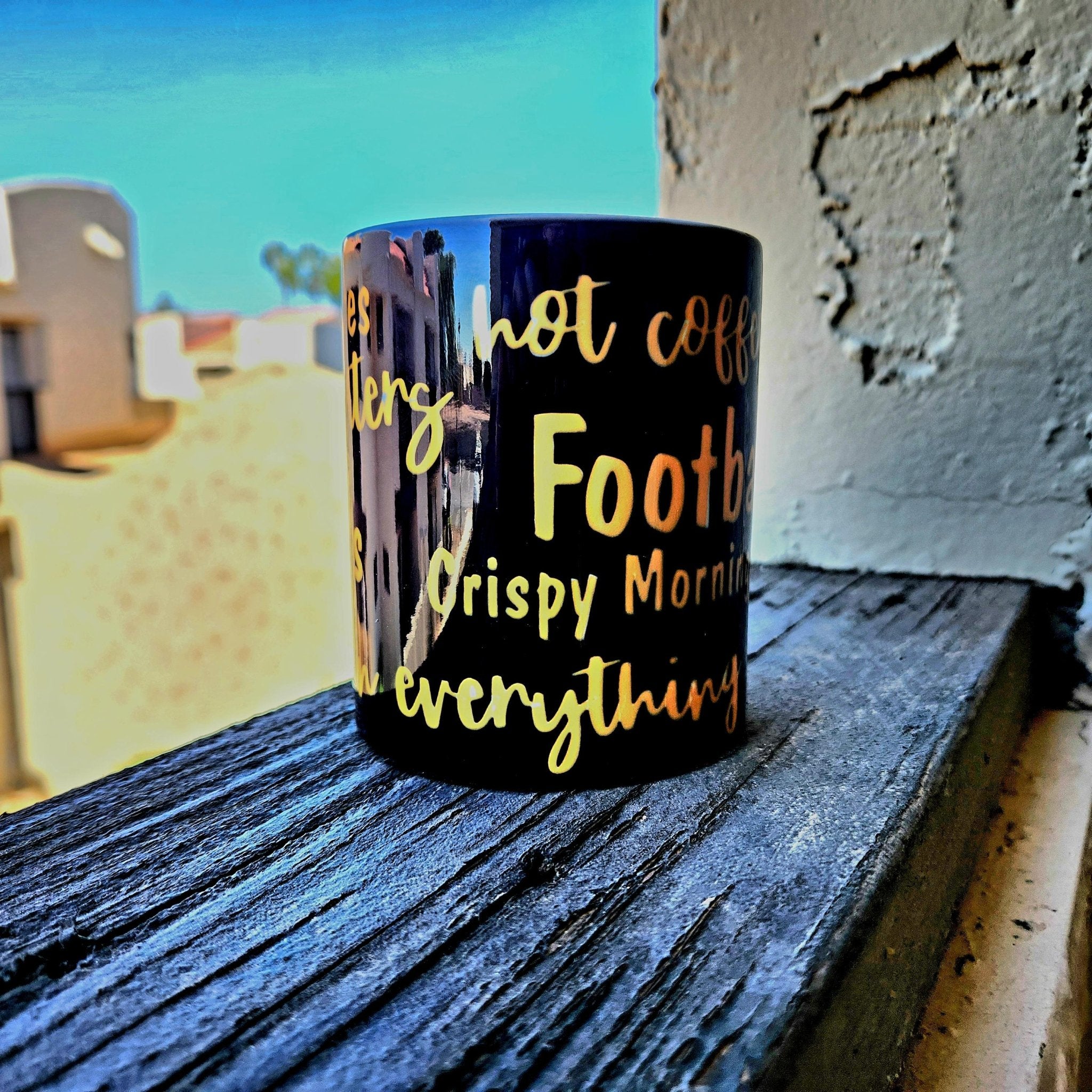 Fall Coffee Mug: Orange Quips Ceramic Cup - Coffee Quips Custom Drinkware
