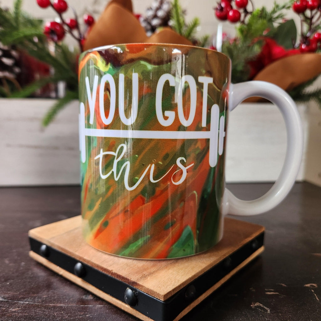 Fitness Woman Ceramic Coffee Mug - 12oz Motivation Gift - Coffee Quips Custom Drinkware