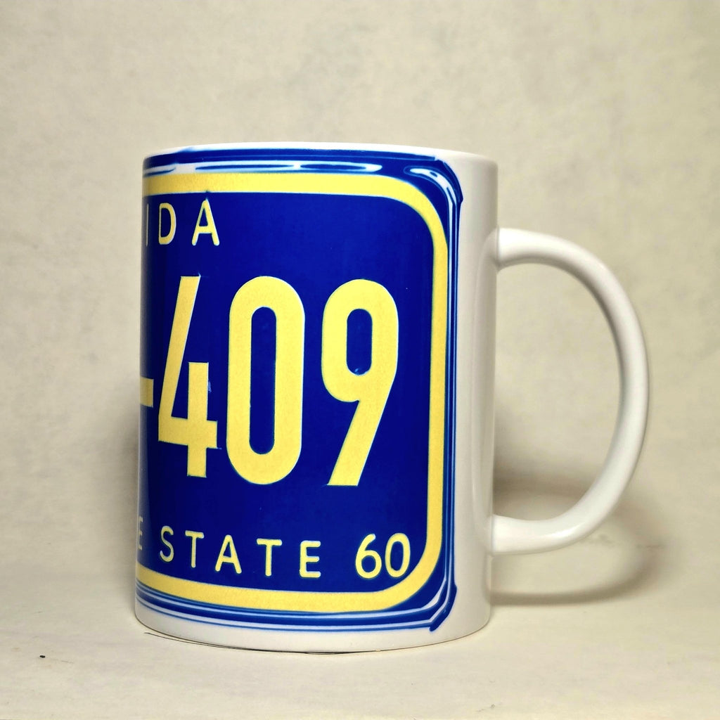 15oz Classic Rock Mug Florida License Plate Ceramic Coffee Cup- Coffee Quips Custom Drinkware