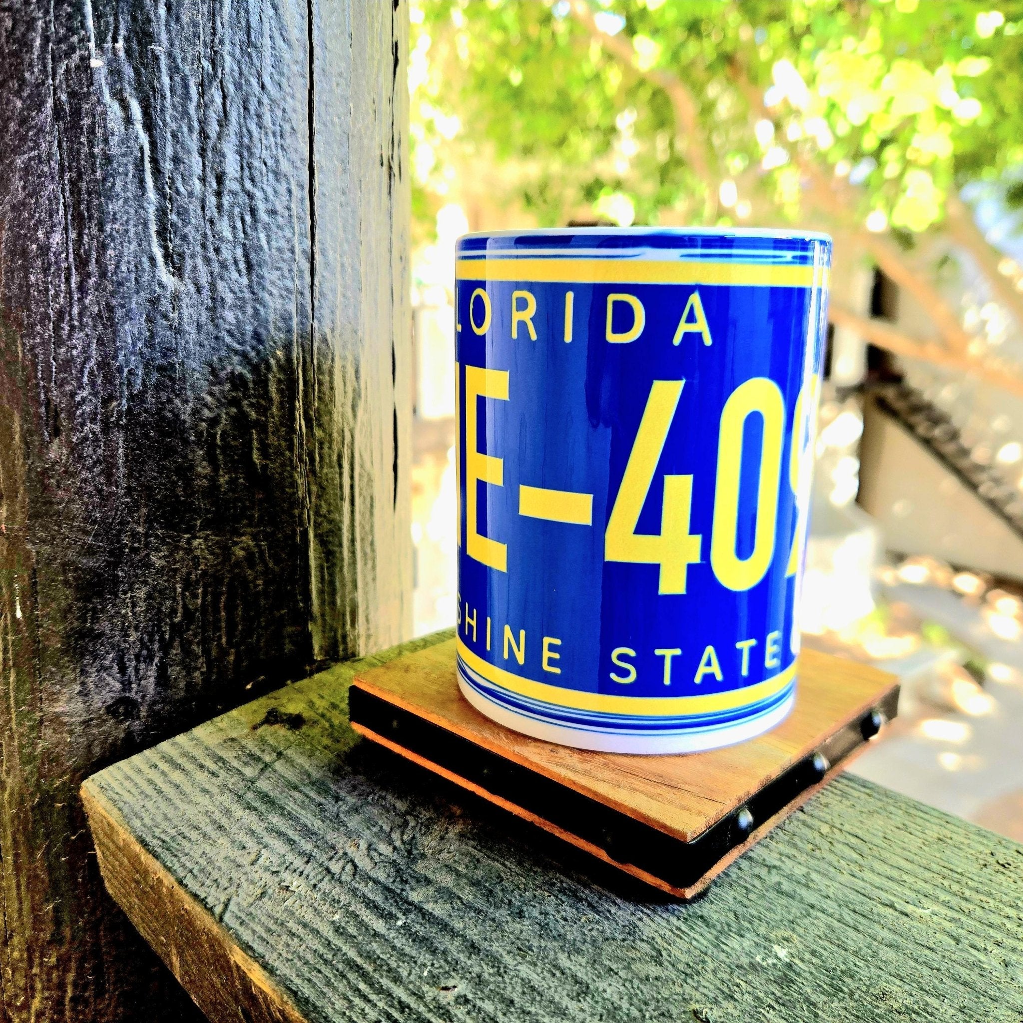 15oz Classic Rock Mug Florida License Plate Ceramic Coffee Cup- Coffee Quips Custom Drinkware