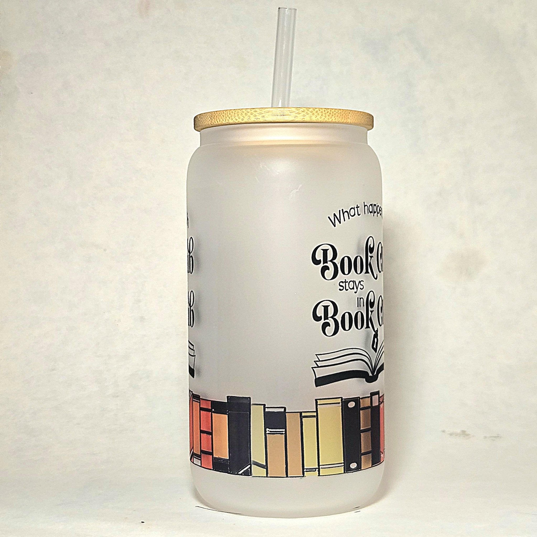 Funny Book Club Glass Can Tumbler: Coffee Quips - Coffee Quips Custom Drinkware