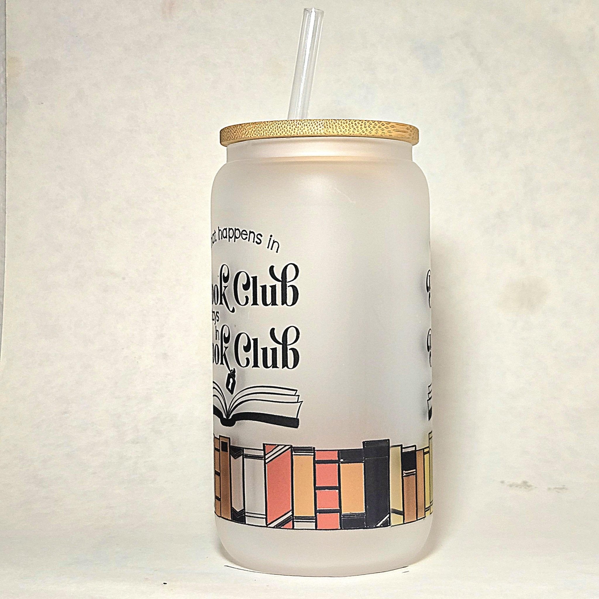 Funny Book Club Glass Can Tumbler: Coffee Quips - Coffee Quips Custom Drinkware
