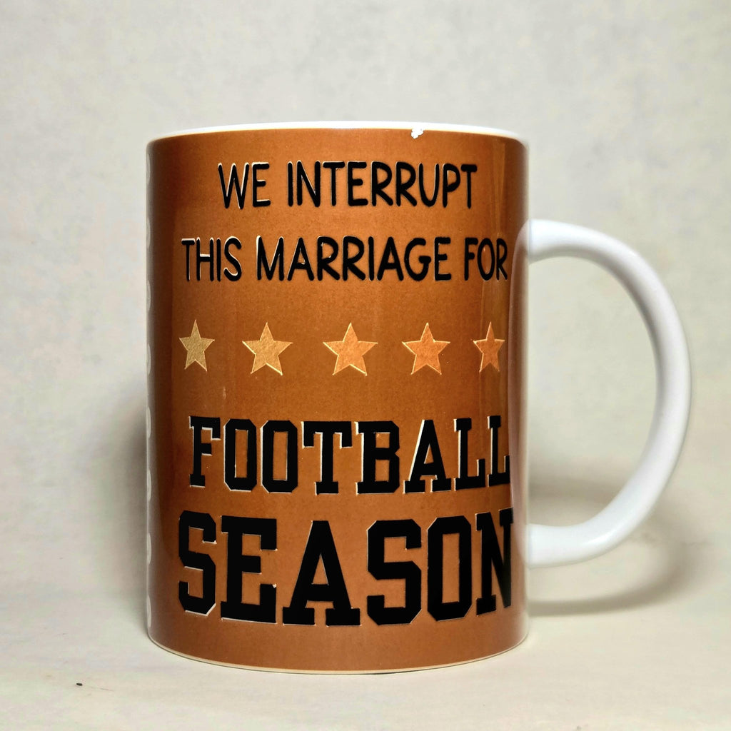 15oz Funny Football Season Ceramic Coffee Mug - Game Day Gift- Coffee Quips Custom Drinkware