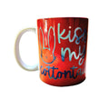 Funny Pink Ceramic Coffee Mug - Kiss My Cottontail - Coffee Quips Custom Drinkware
