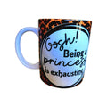 Funny Princess Ceramic Coffee Mug, Leopard Print 12oz - Coffee Quips Custom Drinkware