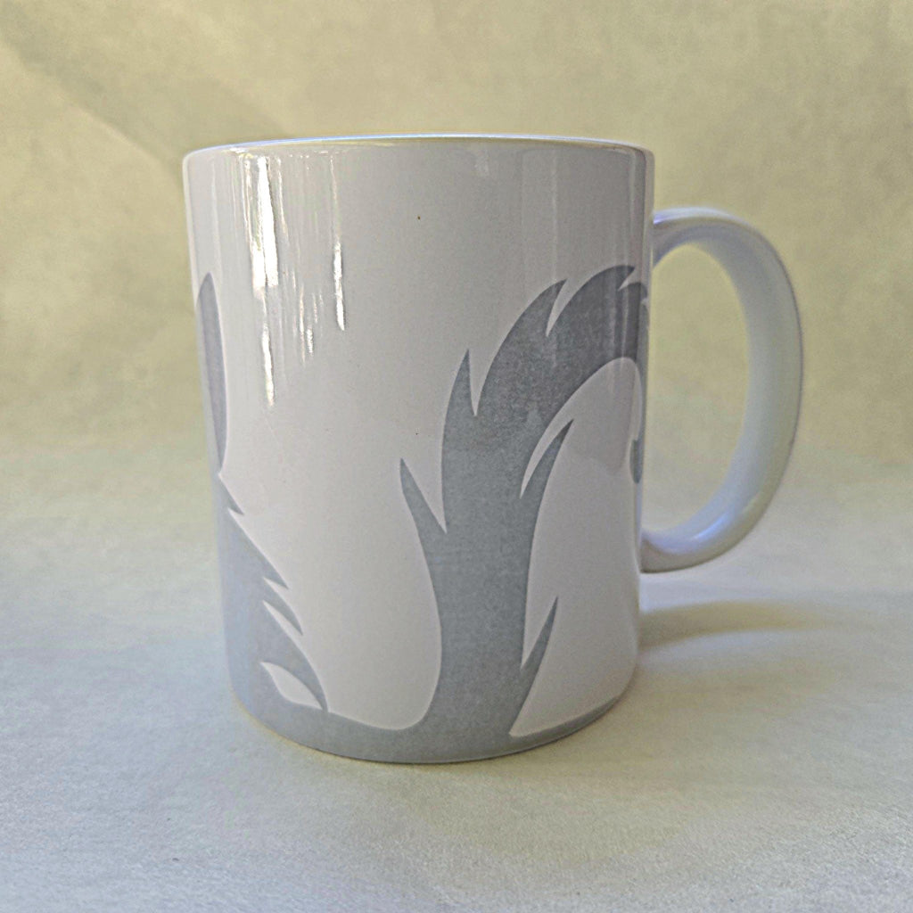 Gray Cat Peeking Ceramic Coffee Mug: Gift for Cat Lovers - Coffee Quips Custom Drinkware