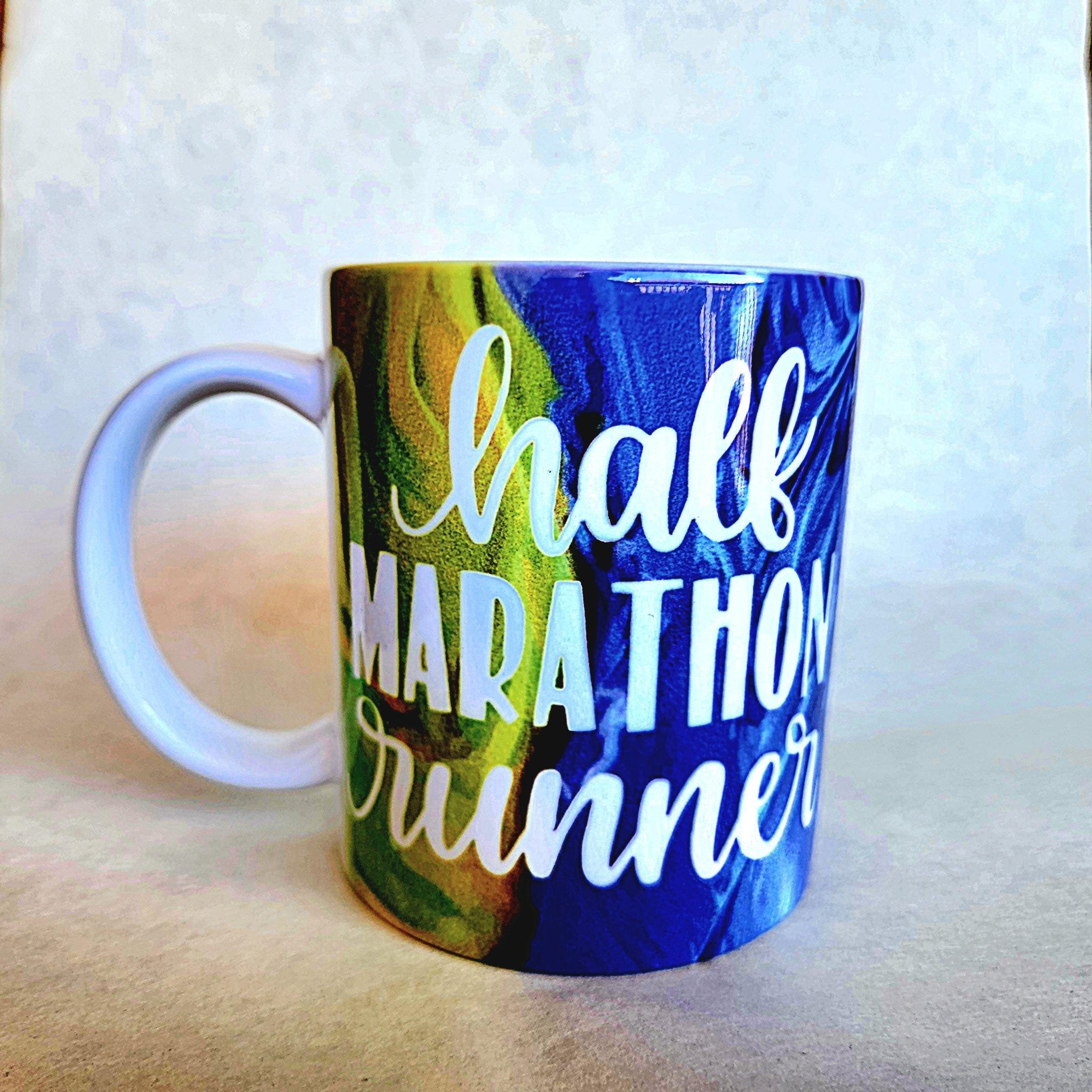 Half Marathon Runner Ceramic Coffee Mug, 13.1 Finisher Gift - Coffee Quips Custom Drinkware