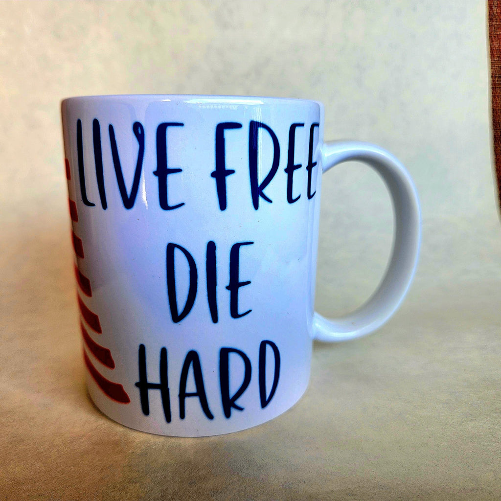 Handmade American Flag Mug – Patriotic 12oz Coffee Cup - Coffee Quips Custom Drinkware