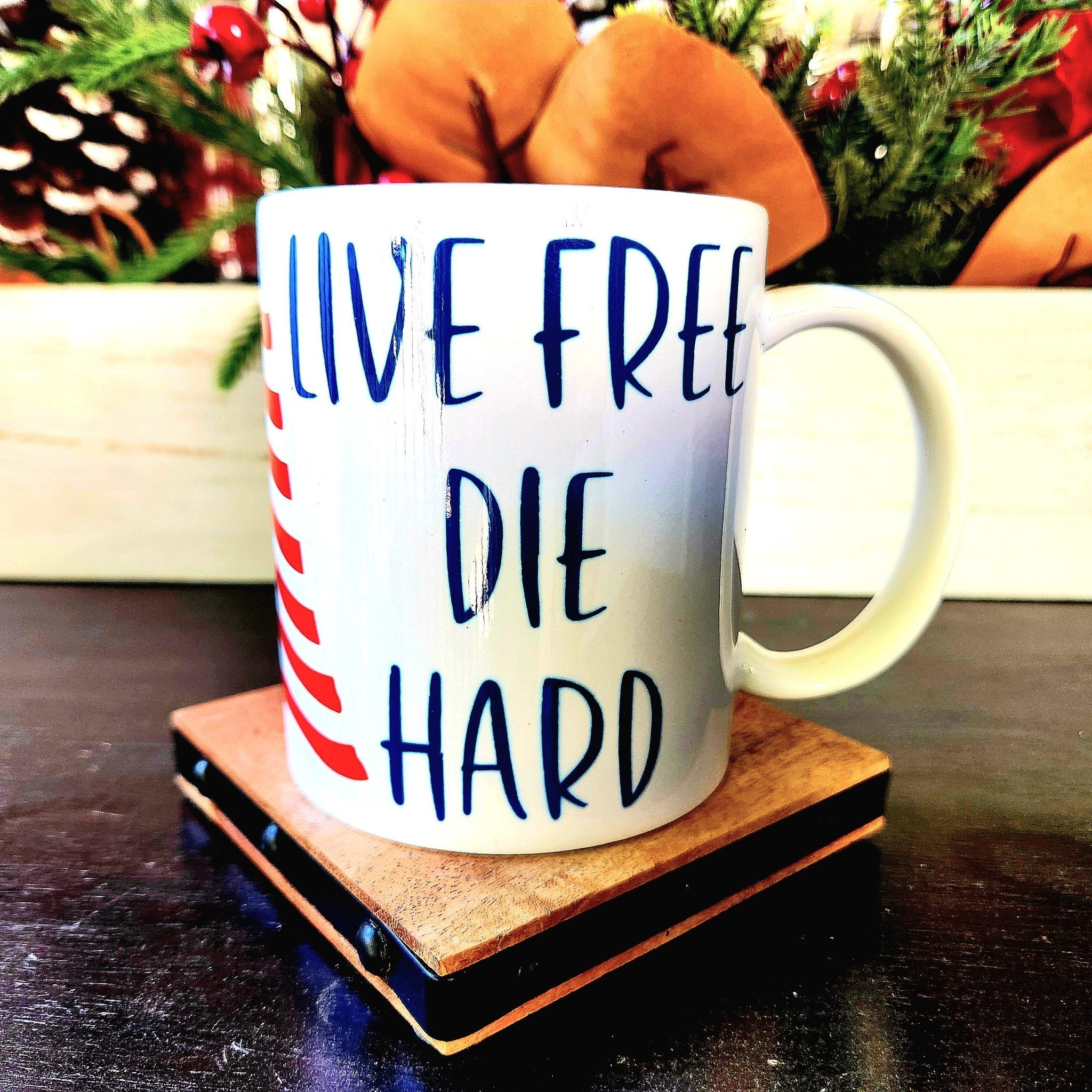 Handmade American Flag Mug – Patriotic 12oz Coffee Cup - Coffee Quips Custom Drinkware