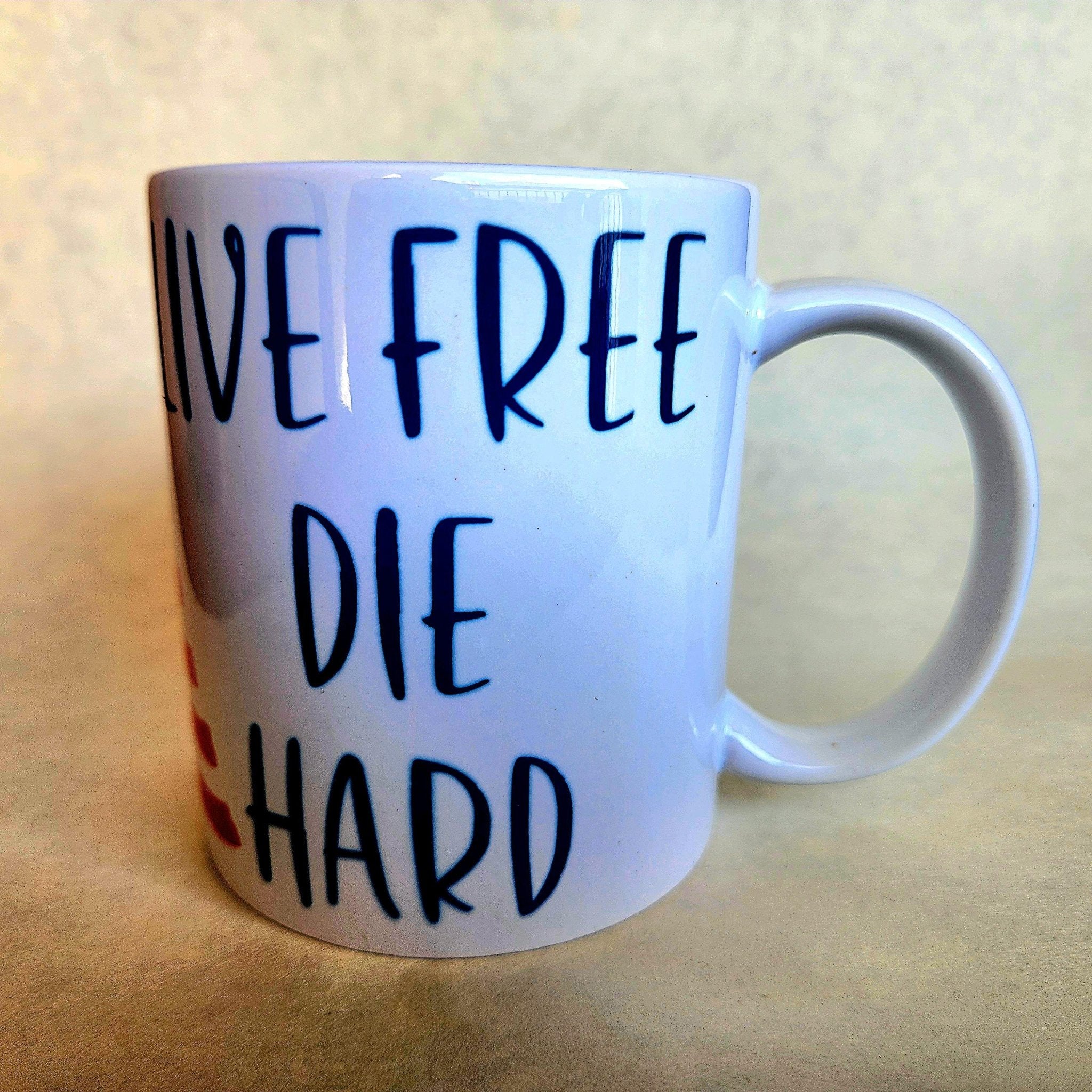 Handmade American Flag Mug – Patriotic 12oz Coffee Cup - Coffee Quips Custom Drinkware