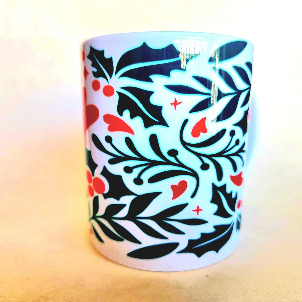 Handmade Christmas Mistletoe Mug, Festive Holiday Decor - Coffee Quips Custom Drinkware