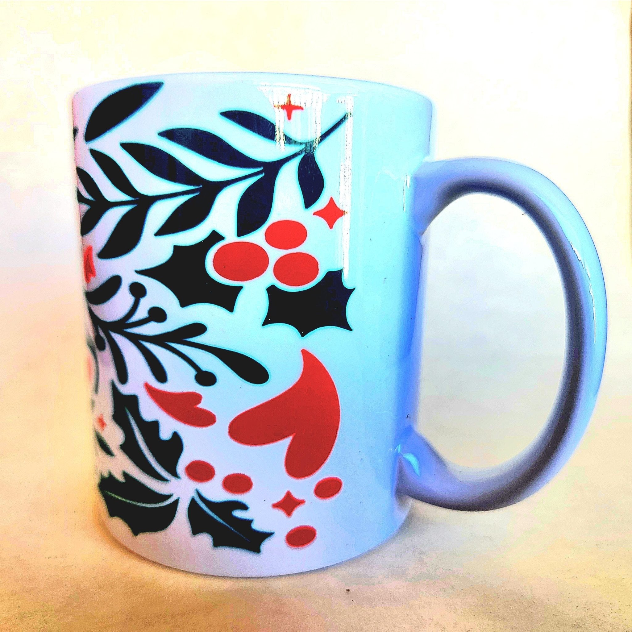 Handmade Christmas Mistletoe Mug, Festive Holiday Decor - Coffee Quips Custom Drinkware