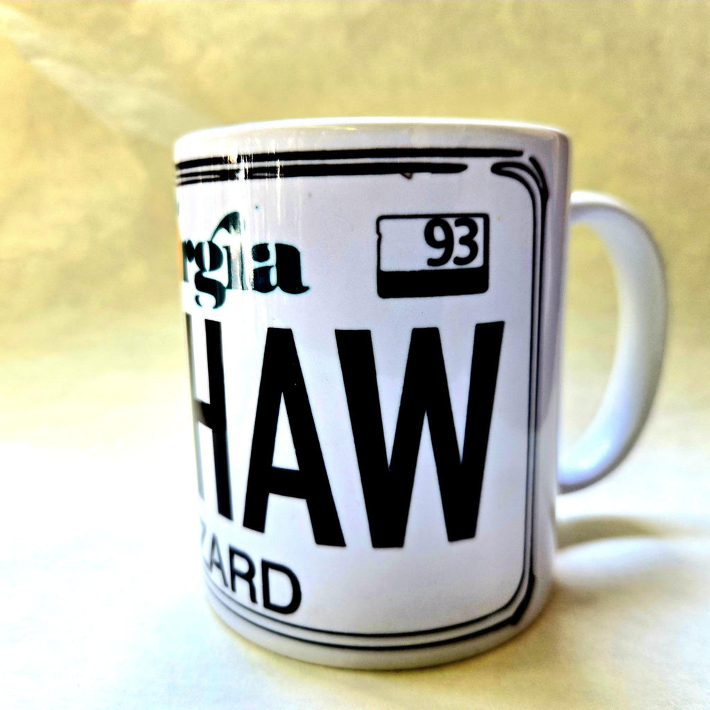 Hee Haw Coffee Mug: Crafted Georgia License Plate Ceramic Mug - Coffee Quips Custom Drinkware- Classic Television Mug