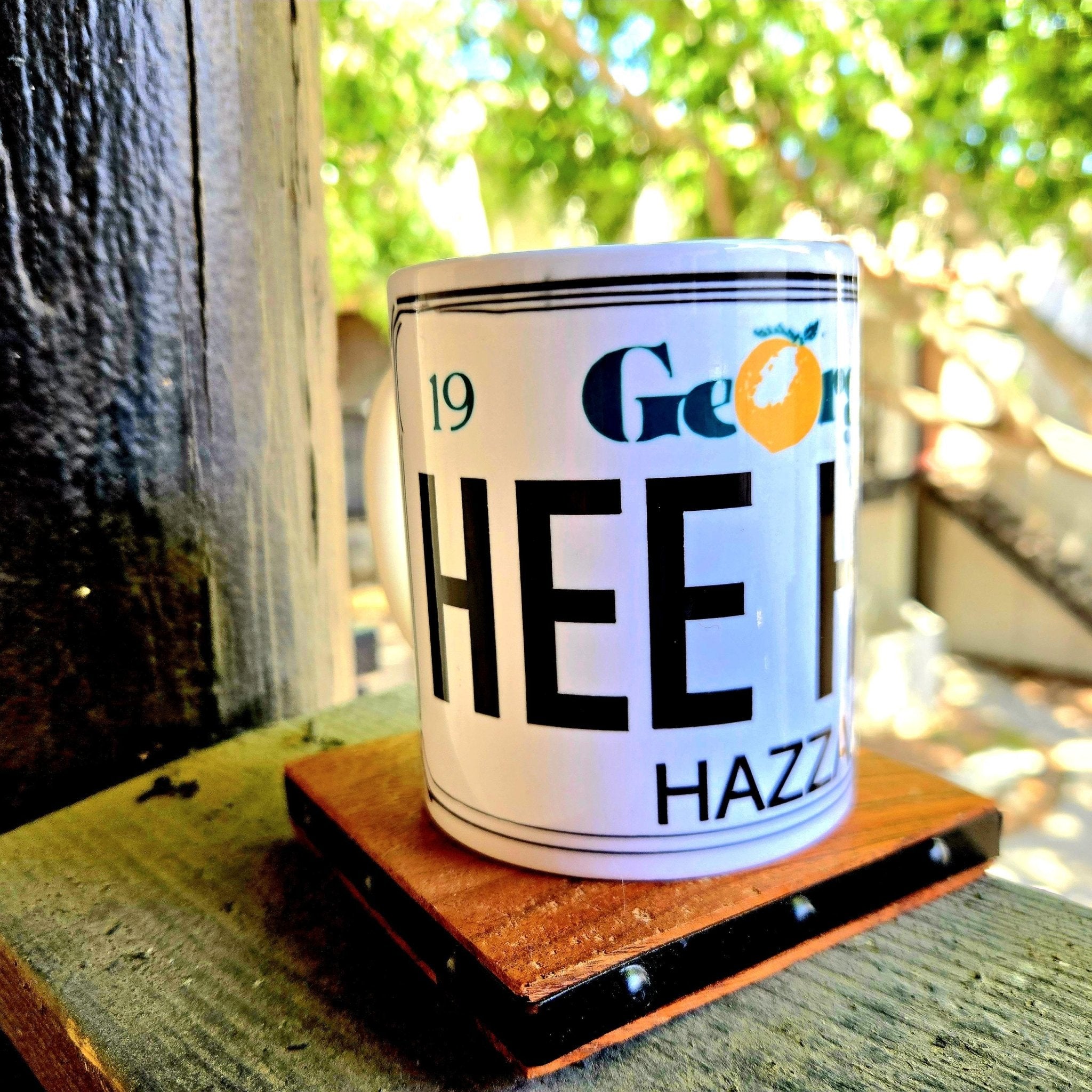 Hee Haw Coffee Mug: Crafted Georgia License Plate Ceramic Mug - Coffee Quips Custom Drinkware- Classic Television Mug