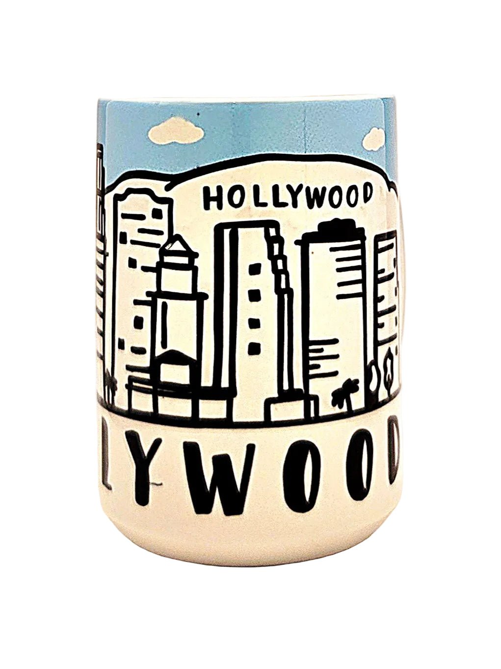 Hollywood Skyline Mug - California Souvenir 15oz Ceramic Coffee Mug - Coffee Quips Custom Drinkware