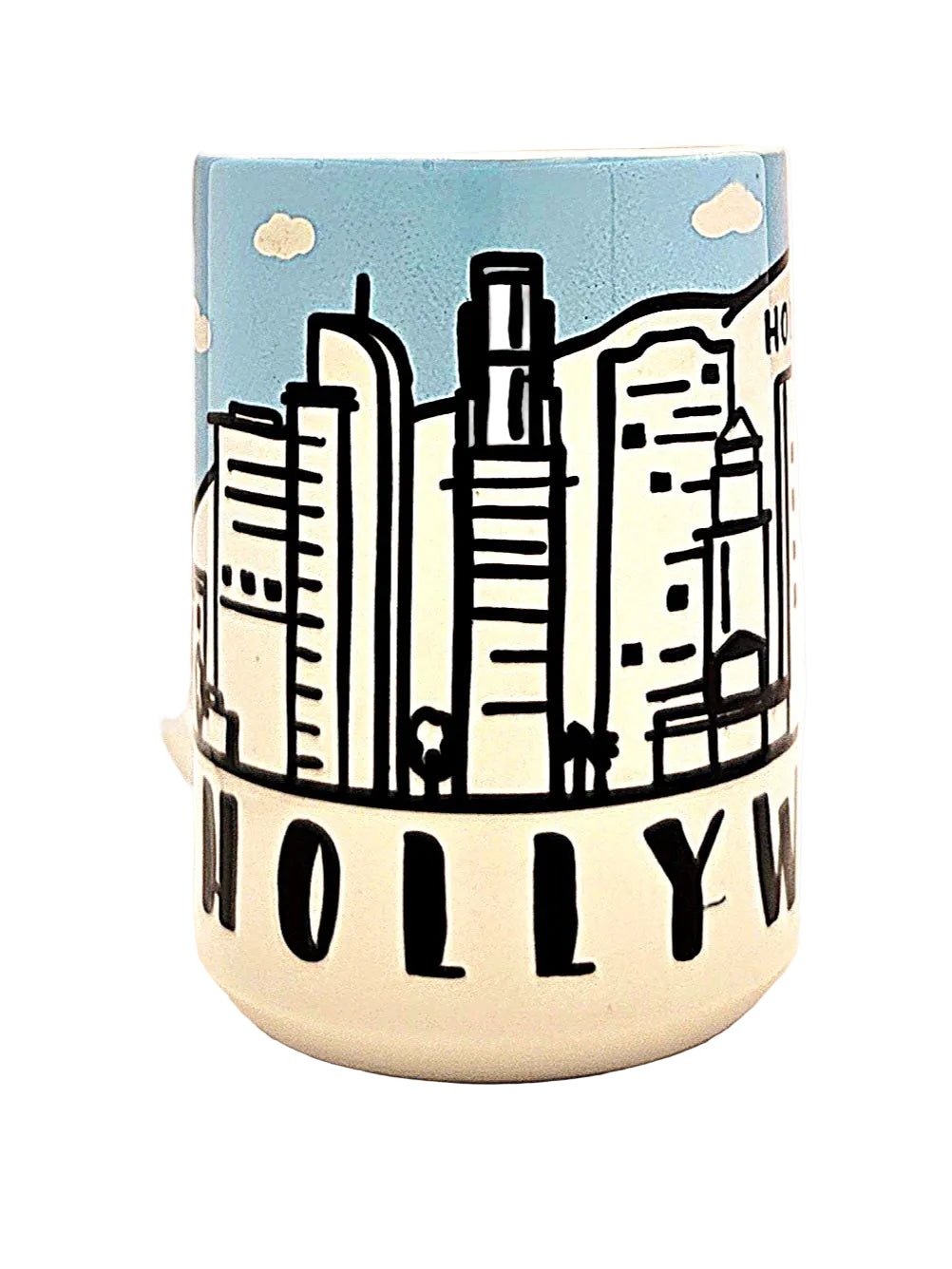 Hollywood Skyline Mug - California Souvenir 15oz Ceramic Coffee Mug - Coffee Quips Custom Drinkware