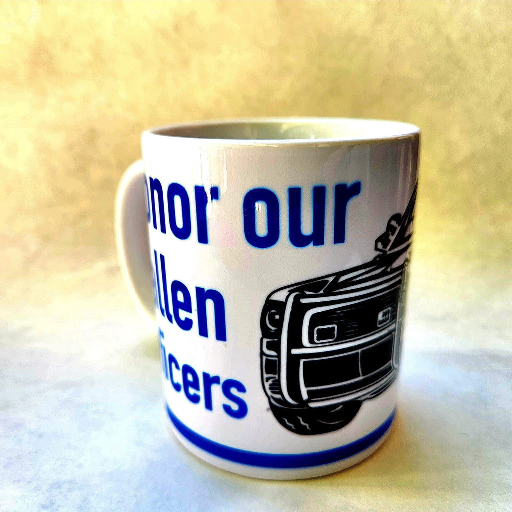 Honor Our Fallen Officers Ceramic Coffee Mug - Support Police - Coffee Quips Custom Drinkware