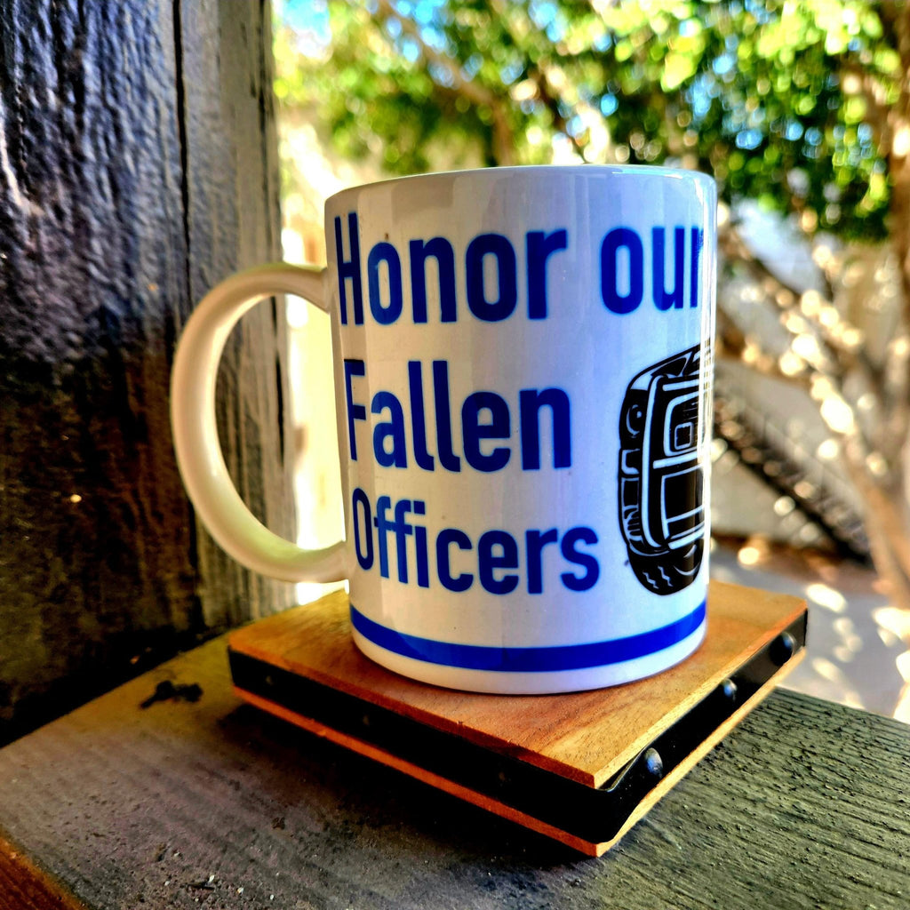 Honor Our Fallen Officers Ceramic Coffee Mug - Support Police - Coffee Quips Custom Drinkware