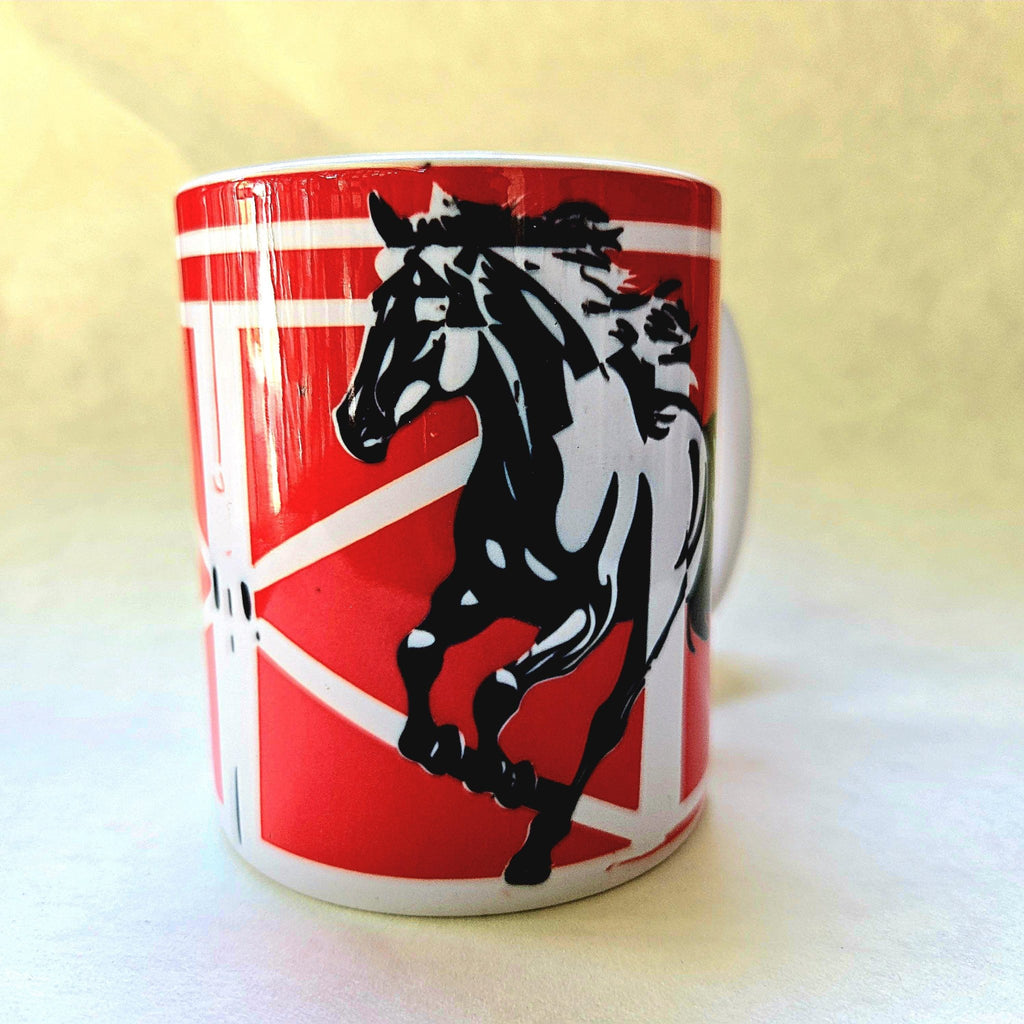 Horse Farm Ceramic Coffee Mug - Equestrian Design - Coffee Quips Custom Drinkware