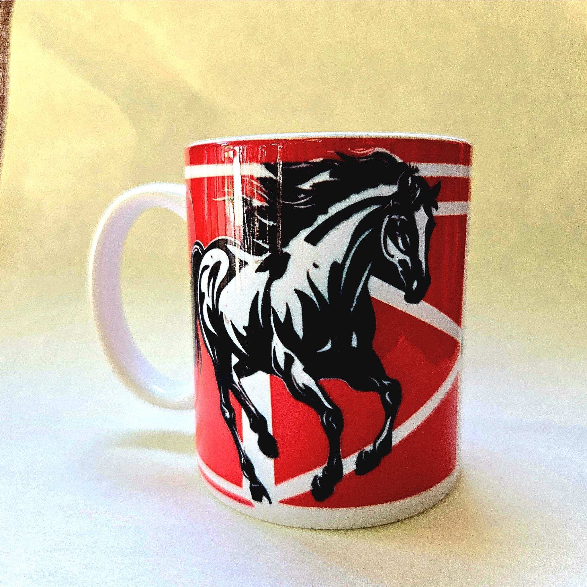 Horse Farm Ceramic Coffee Mug - Equestrian Design - Coffee Quips Custom Drinkware