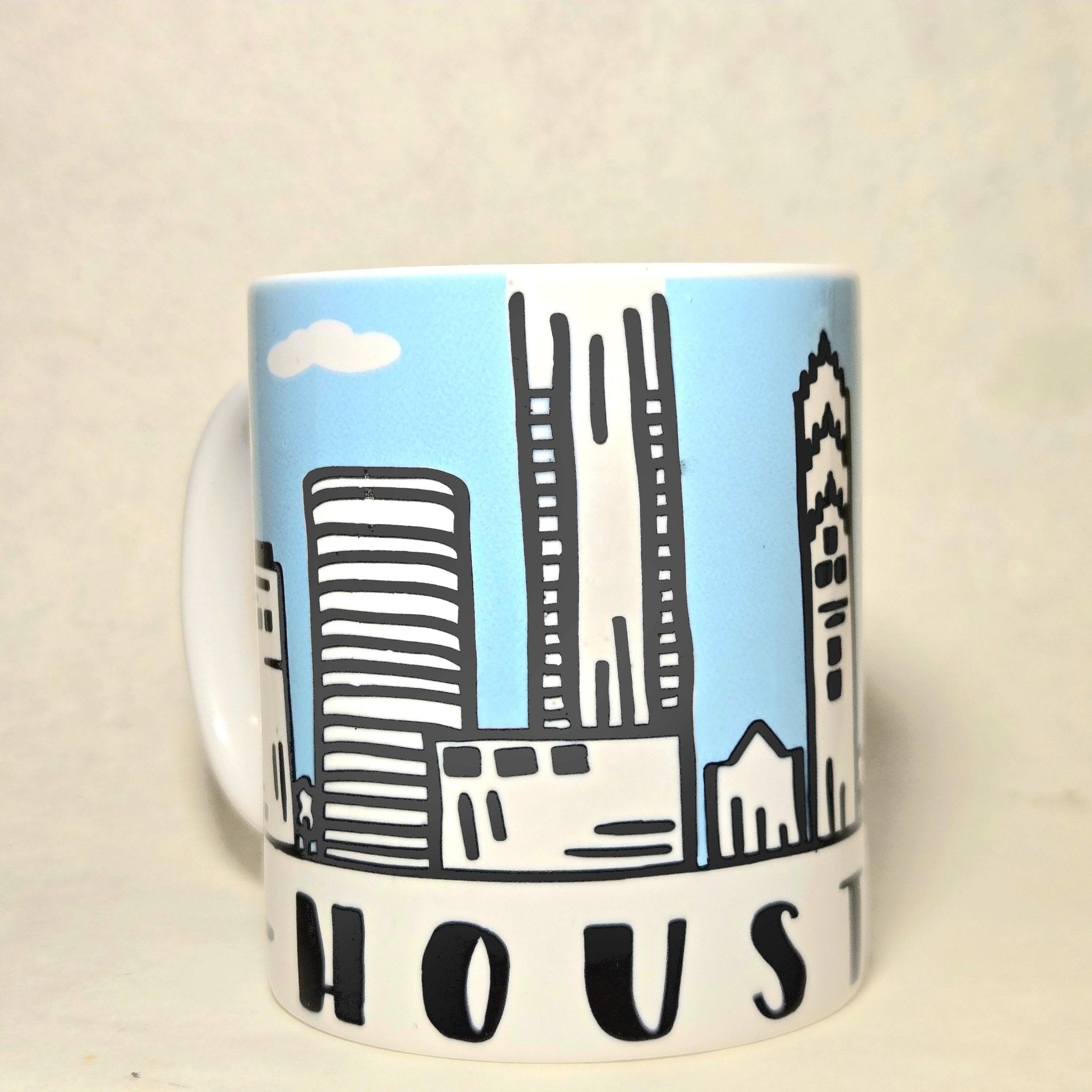 Houston Texas Souvenir Mug - 12oz - Celebrating your visit to the Lone Star State - Coffee Quips Custom Drinkware