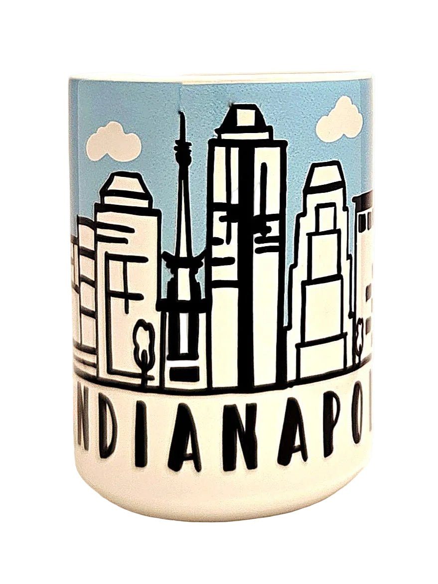 Indianapolis Souvenir Mug - 15oz Ceramic Travel Keepsake - Coffee Quips Custom Drinkware