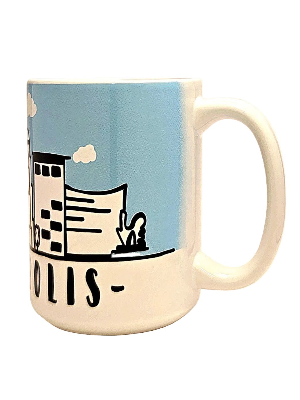 Indianapolis Souvenir Mug - 15oz Ceramic Travel Keepsake - Coffee Quips Custom Drinkware
