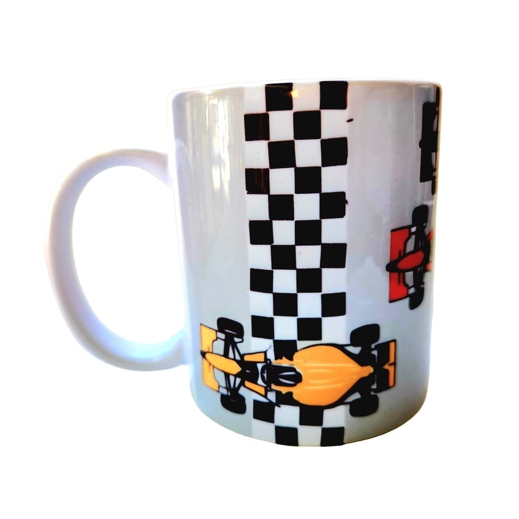 Indy Car Race Ceramic Coffee Mug: Open Wheel Racing Enthusiast Gift - Coffee Quips Custom Drinkware