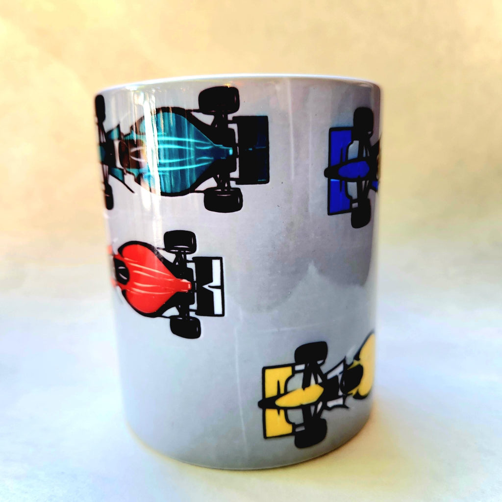 Indy Car Race Ceramic Coffee Mug: Open Wheel Racing Enthusiast Gift - Coffee Quips Custom Drinkware