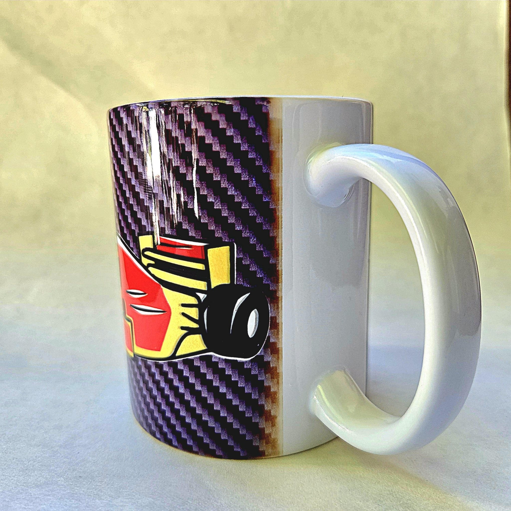 Indy Racing Ceramic Coffee Mug: Open Wheel Race Car Fan Gift - Coffee Quips Custom Drinkware
