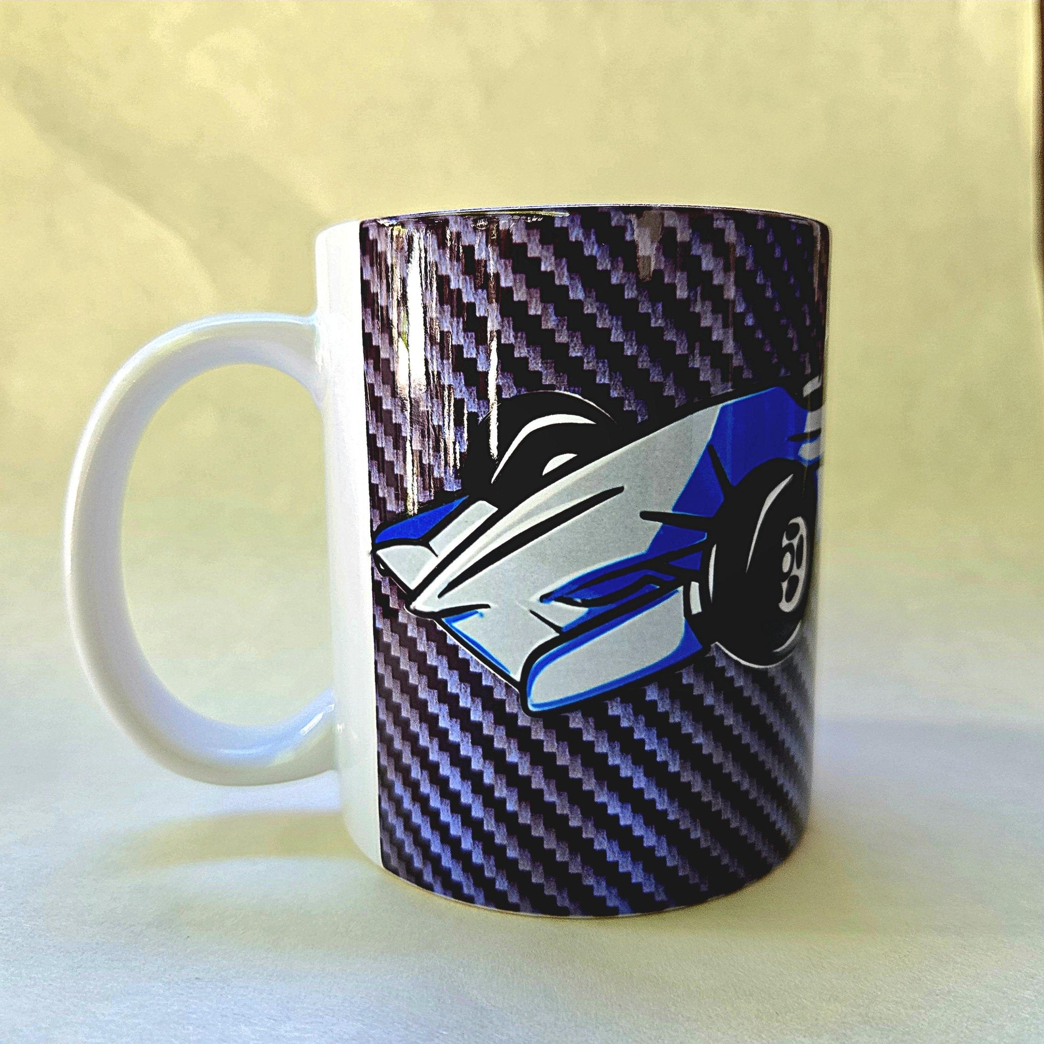 Indy Racing Ceramic Coffee Mug: Open Wheel Race Car Fan Gift - Coffee Quips Custom Drinkware