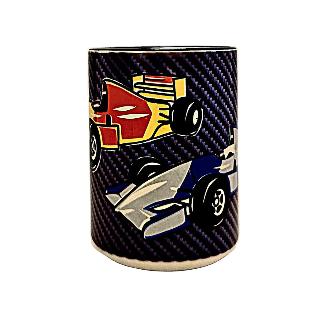 Indy Racing Ceramic Coffee Mug: Open Wheel Race Car Fan Gift - Coffee Quips Custom Drinkware