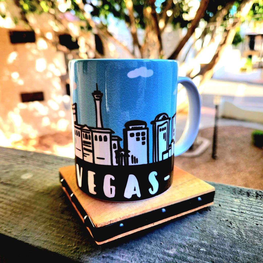 Las Vegas Skyline Coffee Mug: Crafted Ceramic Souvenir - Coffee Quips Custom Drinkware