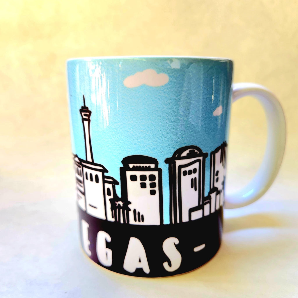 Las Vegas Skyline Coffee Mug: Crafted Ceramic Souvenir - Coffee Quips Custom Drinkware