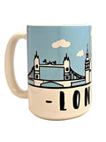 London Souvenir Mug - 15oz Ceramic Skyline Travel Keepsake - Coffee Quips Custom Drinkware