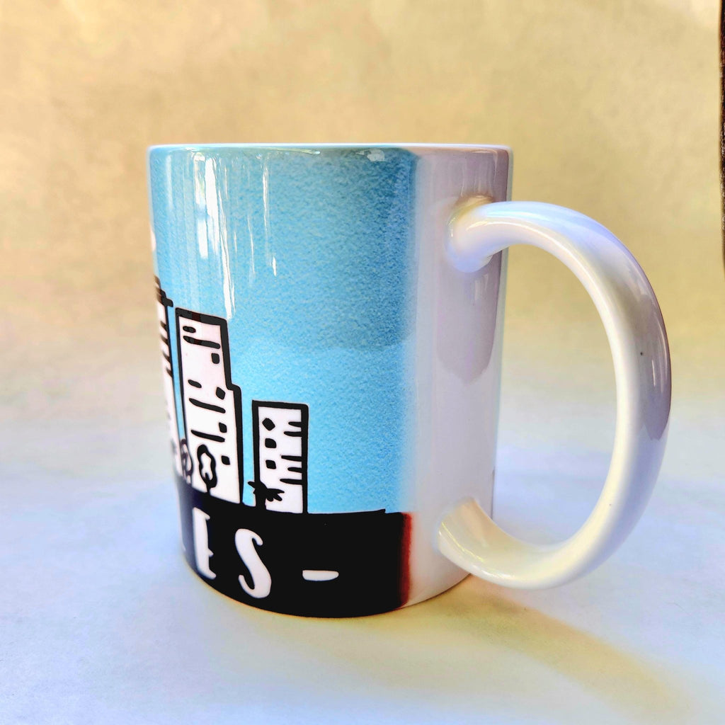 Los Angeles Souvenir Skyline Ceramic Coffee Mug: Coffee Quips Custom Drinkware