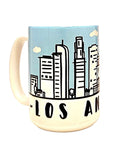 Los Angeles Souvenir Mug - 15oz Ceramic Skyline Travel Keepsake - Coffee Quips Custom Drinkware