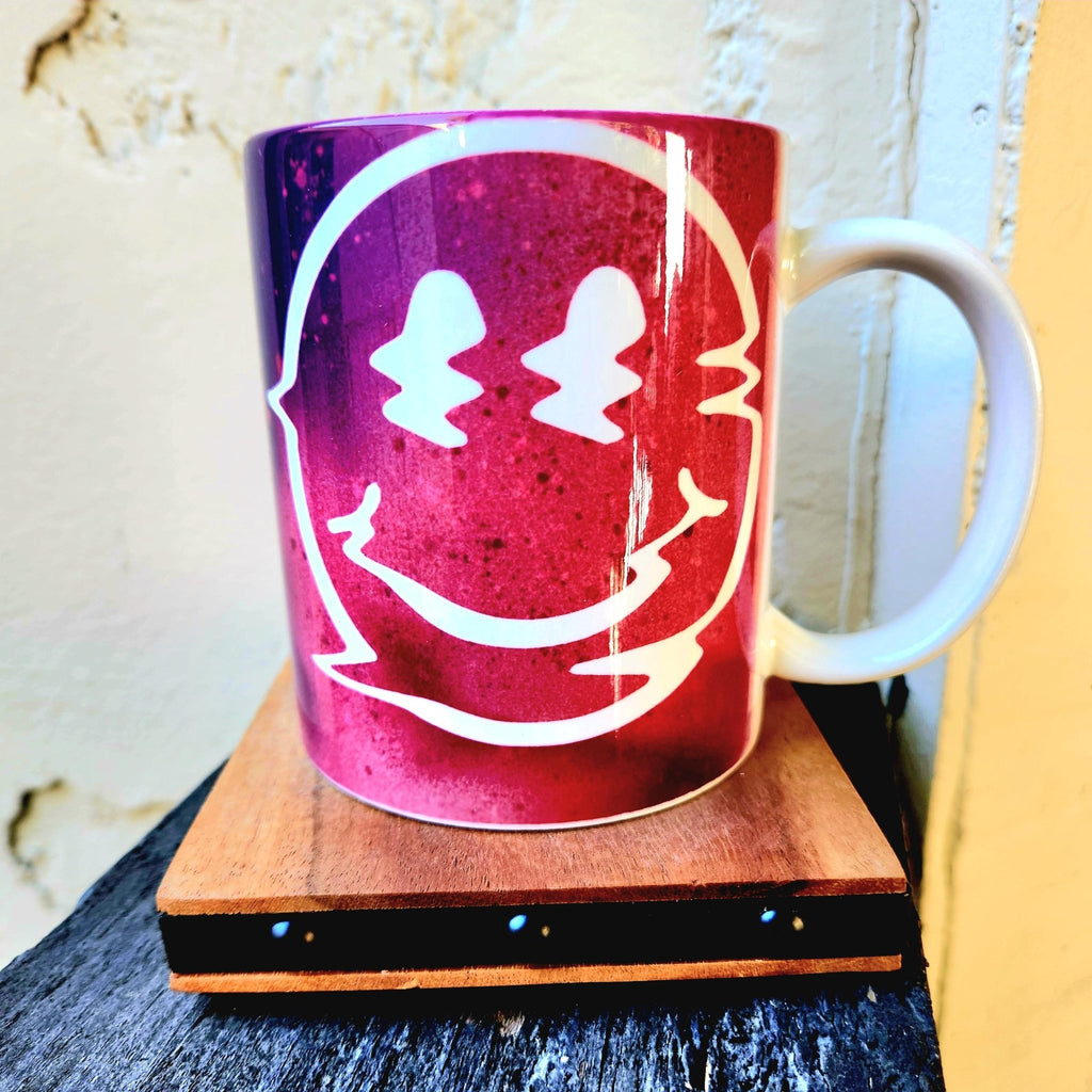 Melting Smiley Face Coffee Mug - Happy Ceramic Quips - 12oz - Coffee Quips Custom Drinkware