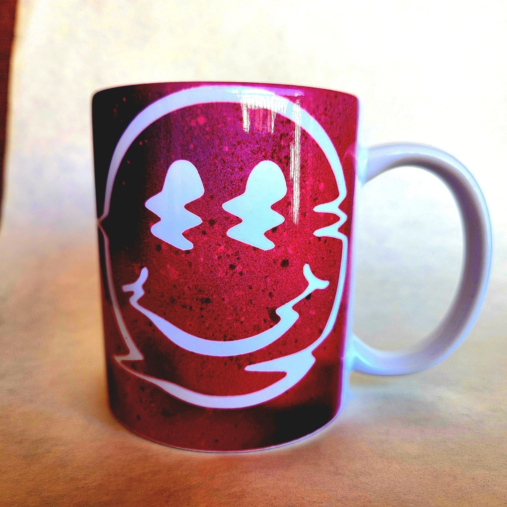 Melting Smiley Face Coffee Mug - Happy Ceramic Quips - 12oz - Coffee Quips Custom Drinkware